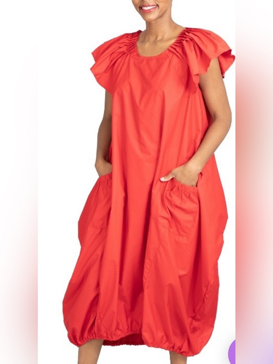 KaraChic Dresses & Skirts - KaraChic Ruffle Sleeve Long Pocket Dress